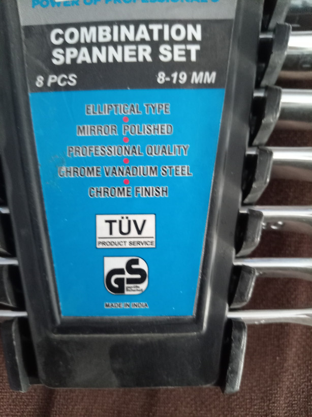 ست 8عددی آچار یک سررینگ هندی
